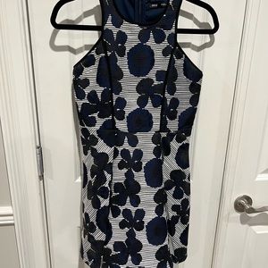 Miss Behave girls sleeveless dress lined blue and black Sz 14